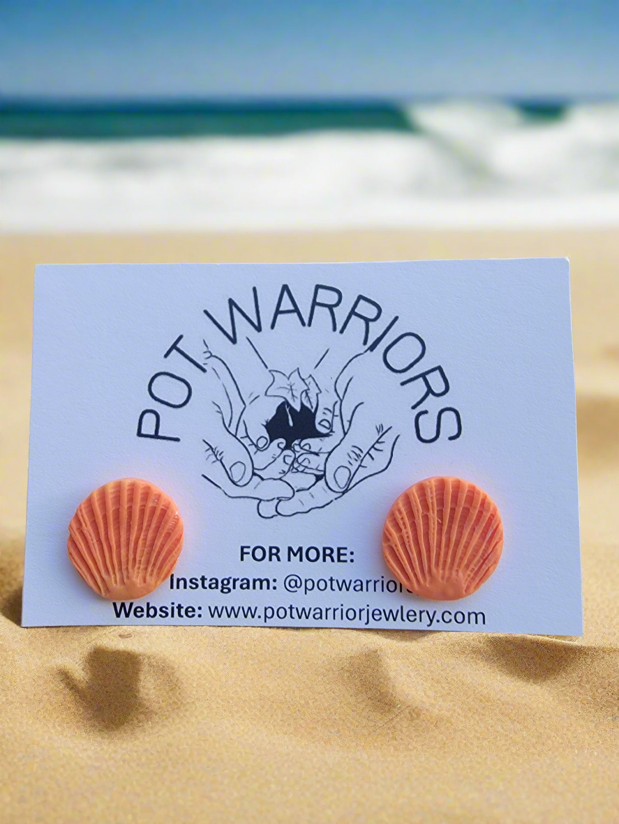 Large Textured Shell Stud