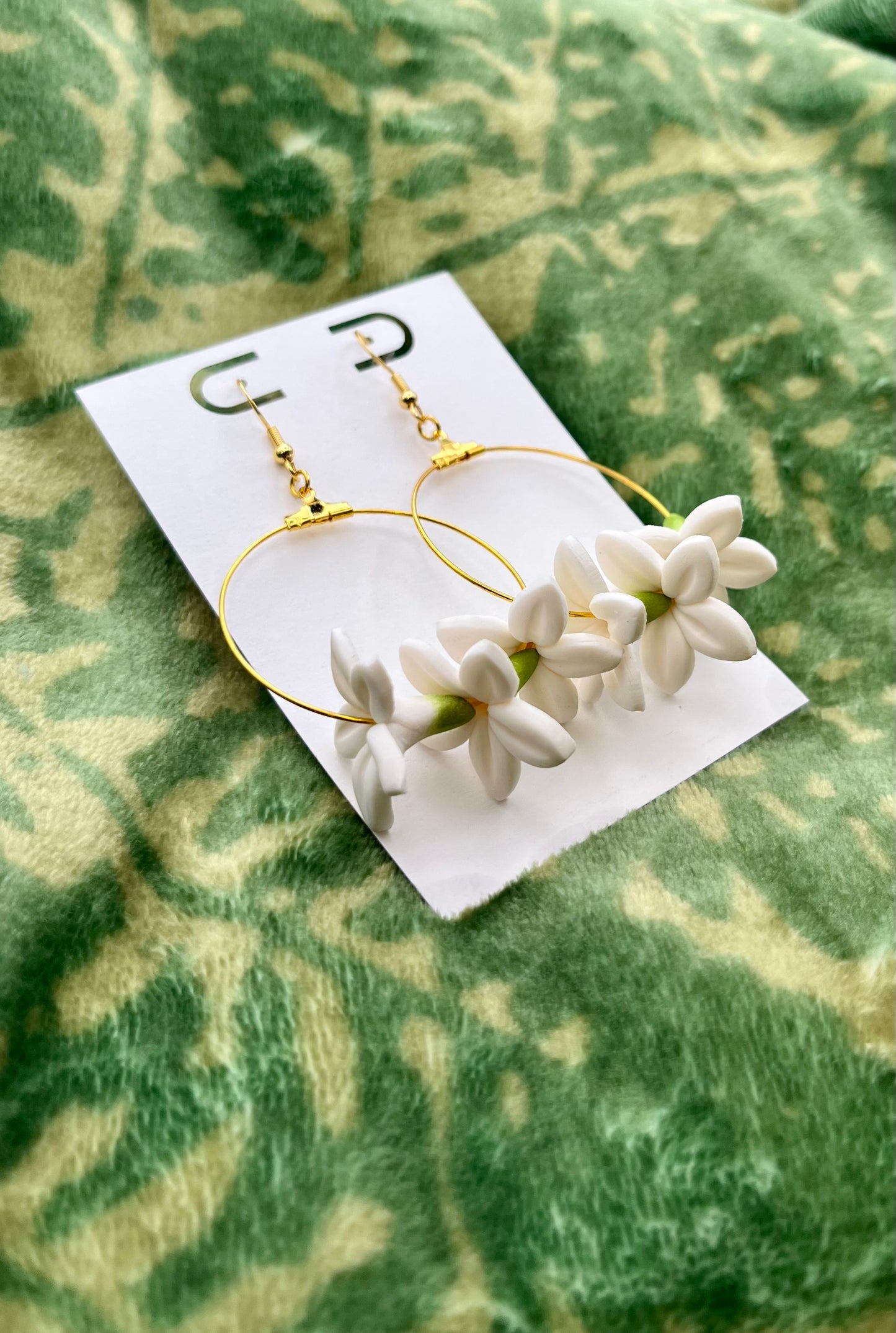 Triple Dangle Hoop Stephanotis