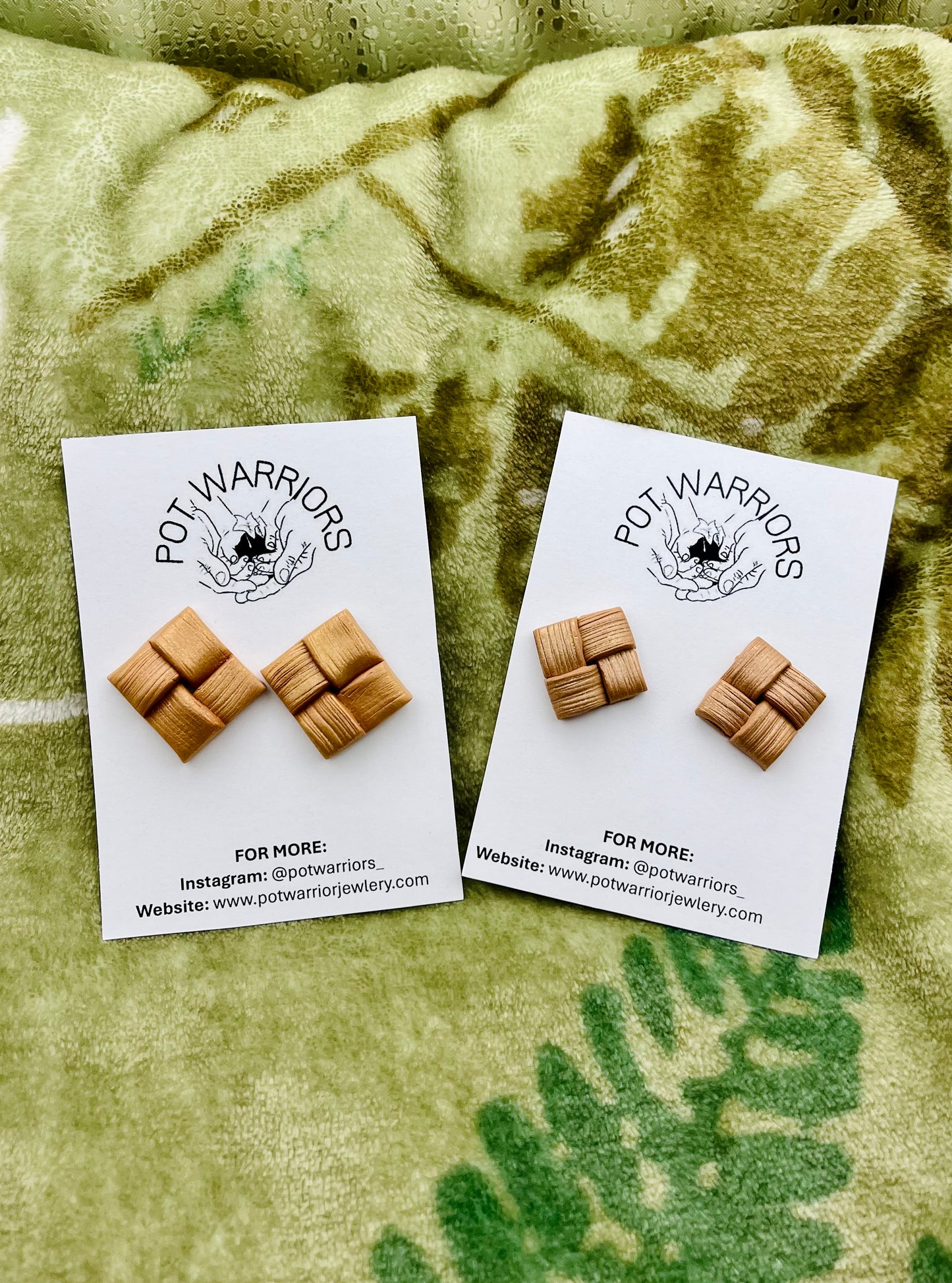 Lauhala Square Studs